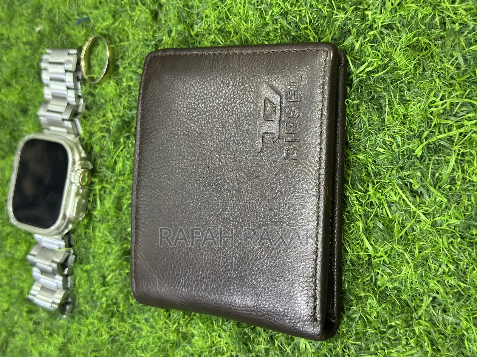 Original Men’S Dark Tan Diesel Leather Wallet