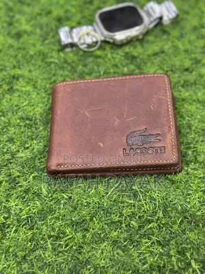 Original Men’S Lacoste Brown Leather Wallet