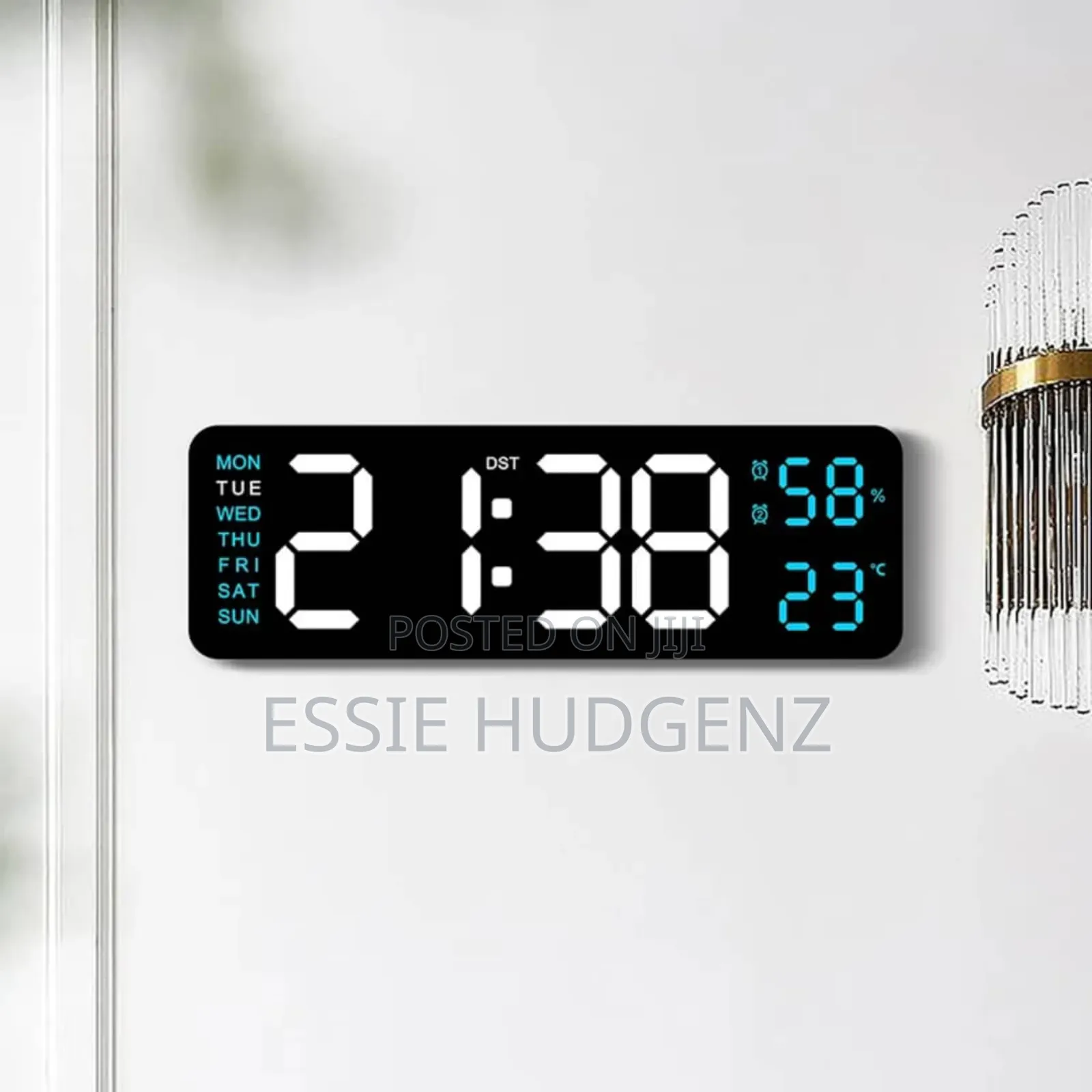 Large Digital Led Wall Clock.
