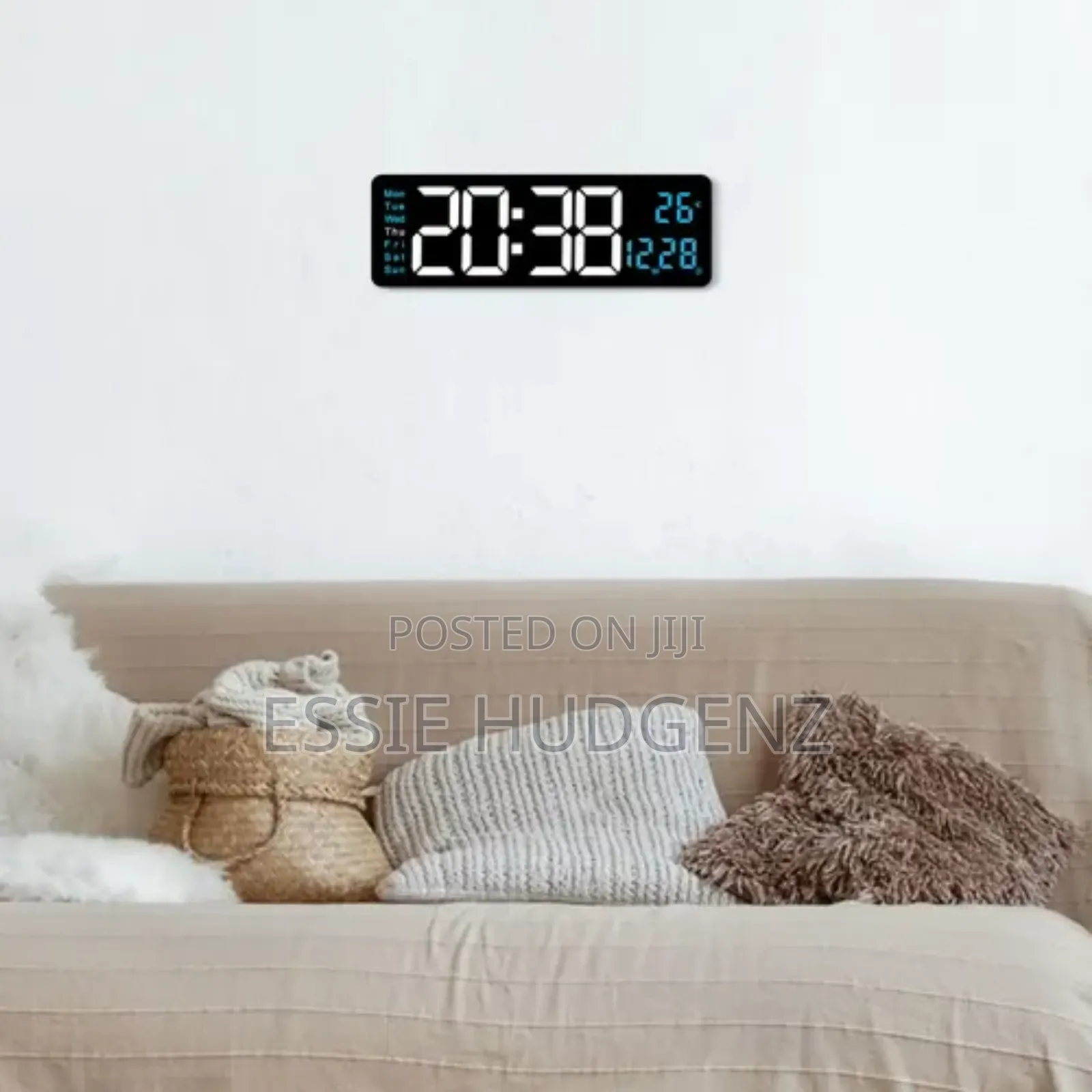 Large Digital Led Wall Clock.