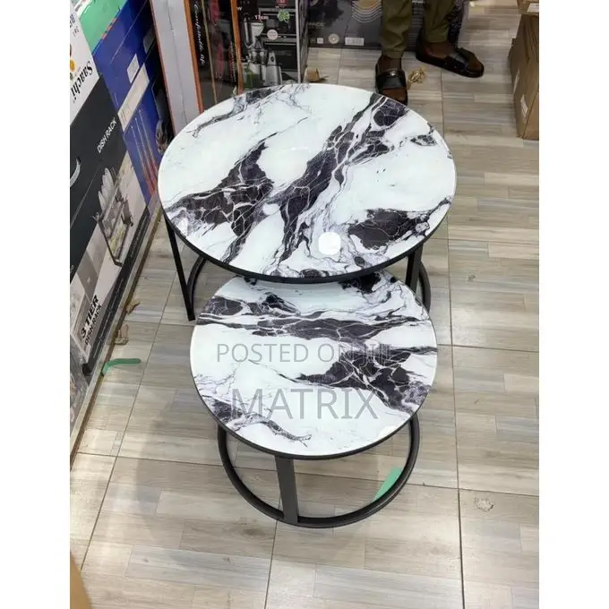 2-Piece Elegant Glass Center Tables