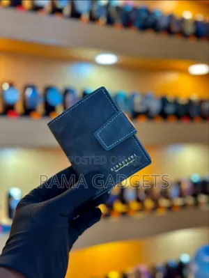 Men Leather Credit Card Holder Metal Id Card Case and Wallet