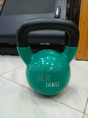 16 Kg Vinyl-Coated Kettlebell.
