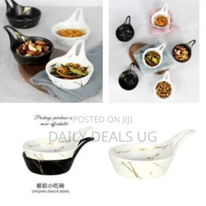 6 Piece of Ceramic Plate Small Round Dessert Salad Fruit Snack Bowl