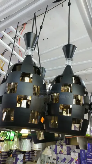 Straight Line Cutting Hanging Light–Crystal Accent With Black Bell