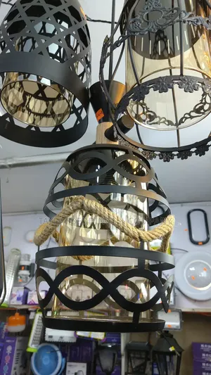 Industrial Metal Hemp Rope Hanging Lamprustic Woven Cage Pendant Light