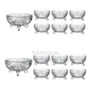 7 Piece Fruit Salad Dishes/Bowls Set-Colourless