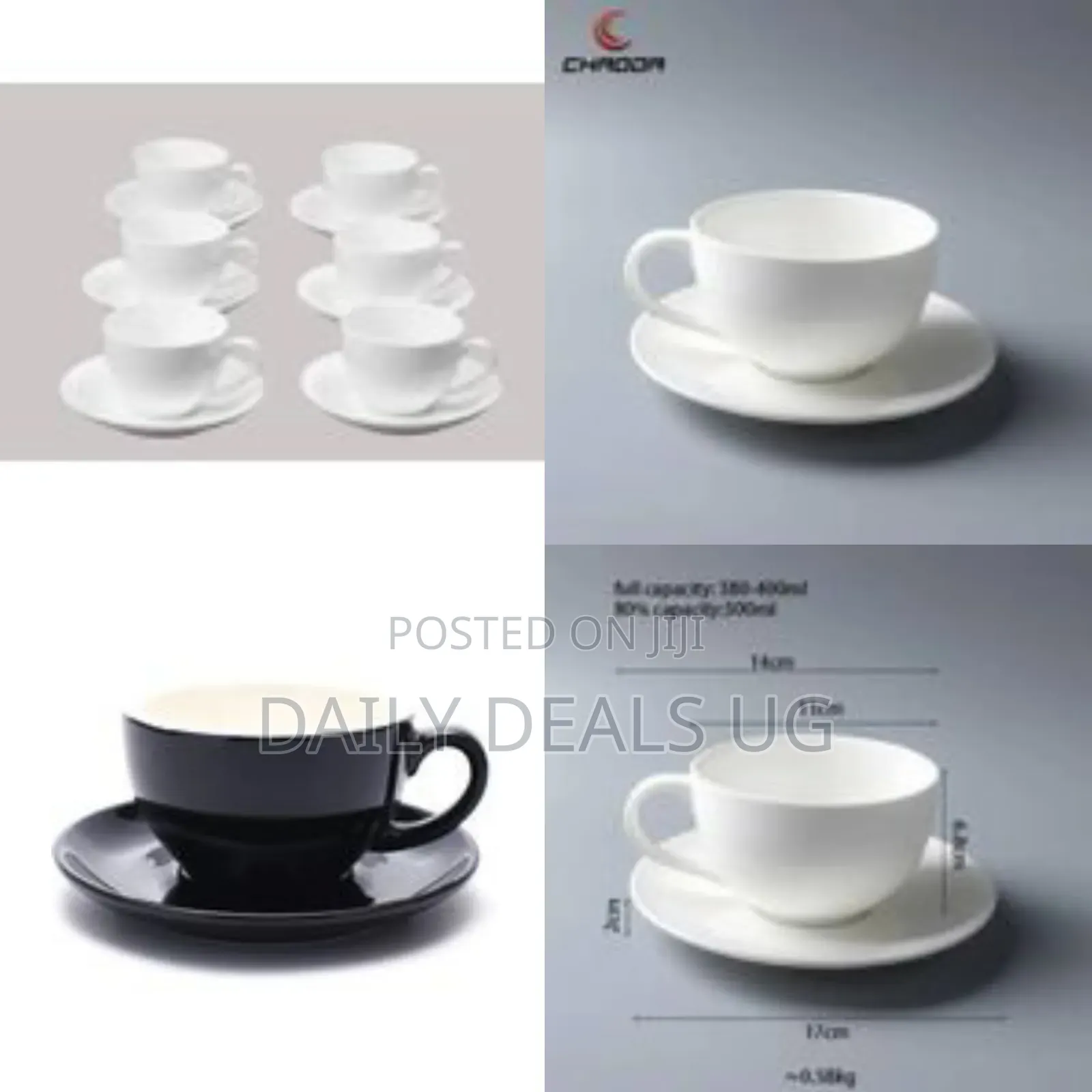 Set of 6 Restaurants and Office Tree Ceramic 350ml Cappuccino Coffee