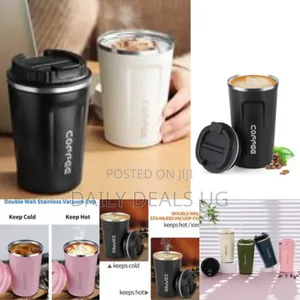 Steel Vacuum Insulated Coffee Cup Double Walled Car Travel Mug