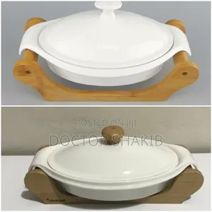 Quality White Ceramic Casserole Dish With a Lid