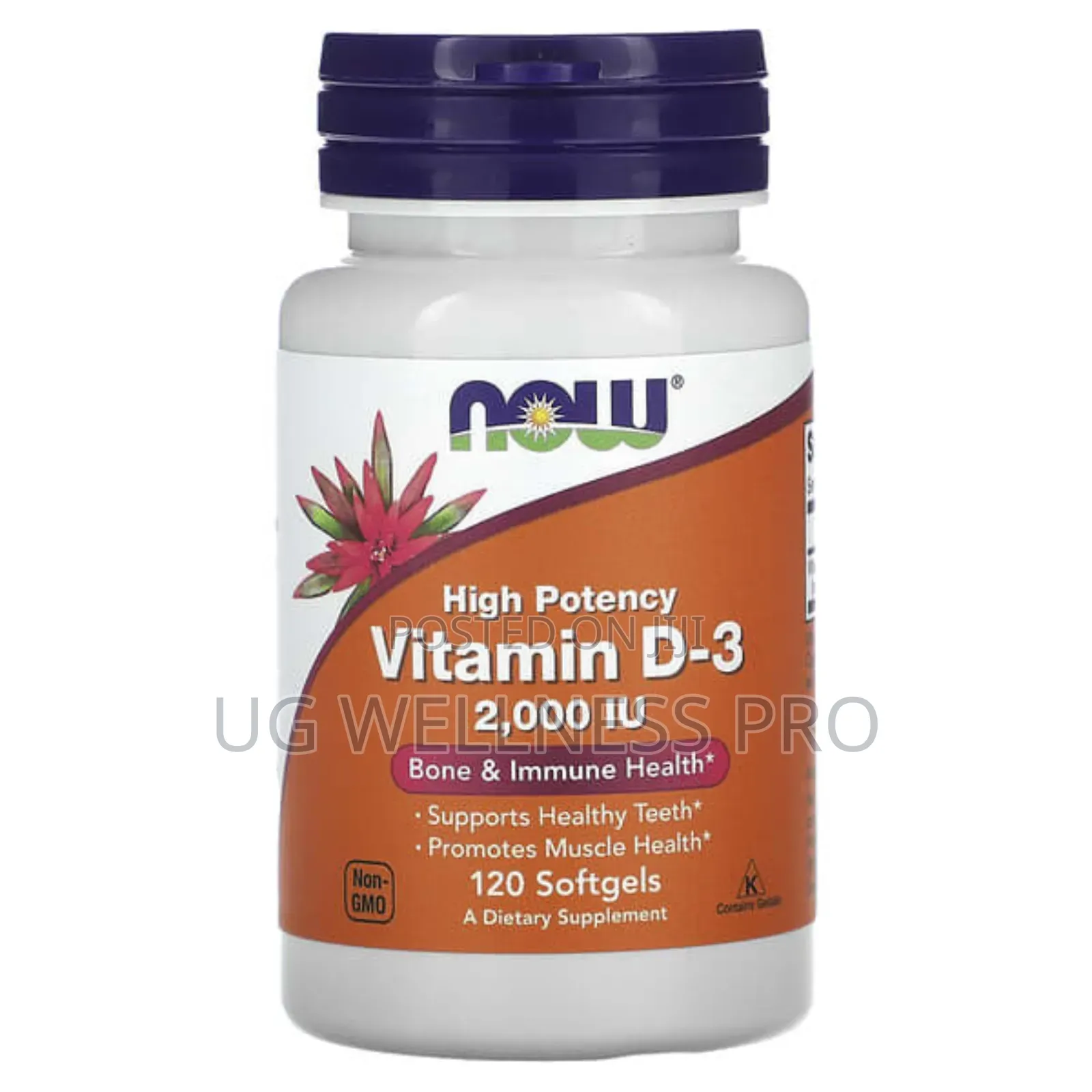 Now Foods, Vitamin D3 2000 D-3, High Potency, 120 Softgels