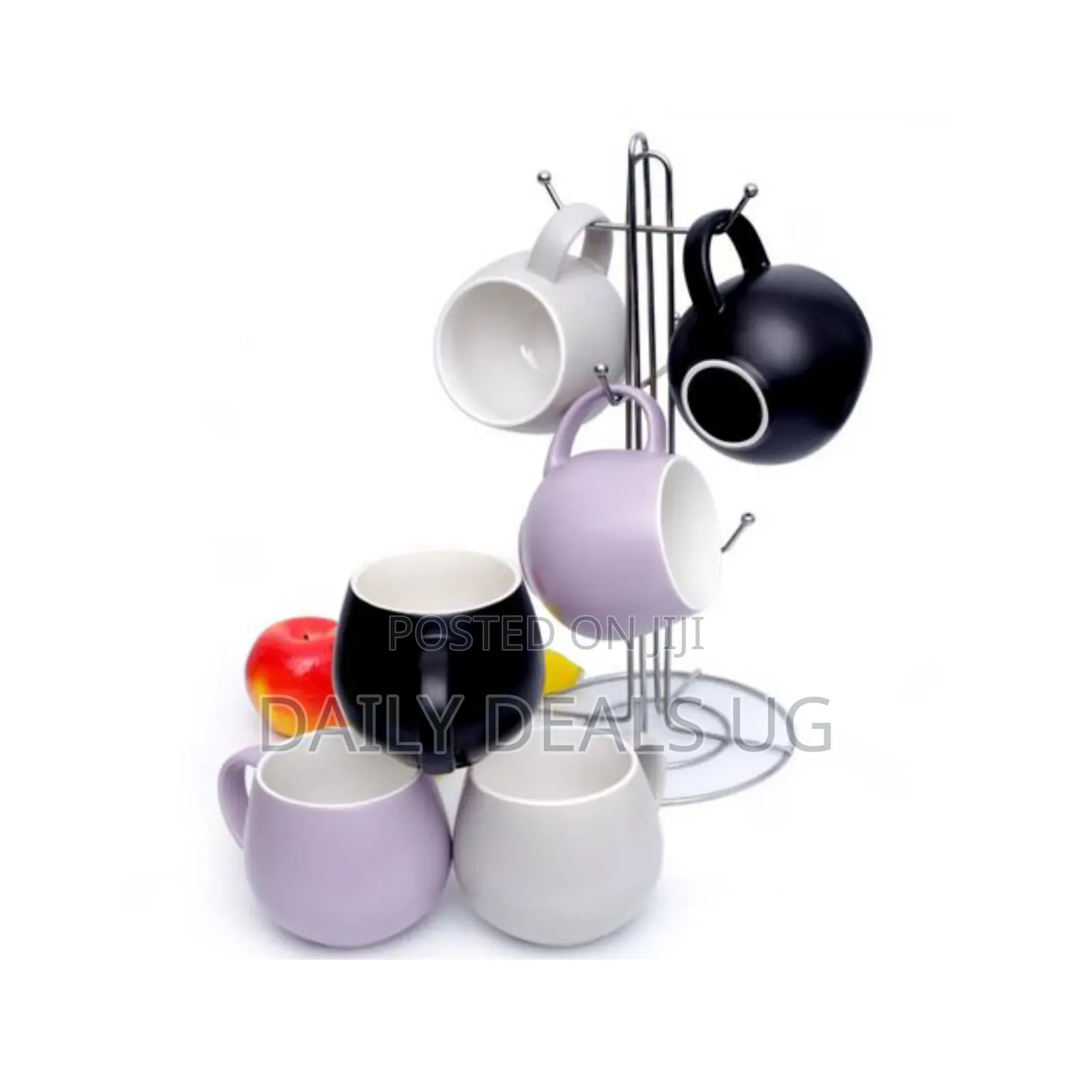 6 Pieces of Pot Shaped Tea Cups Coffee Mugs -Multicolor