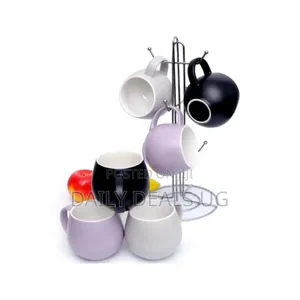 6 Pieces of Pot Shaped Tea Cups Coffee Mugs -Multicolor