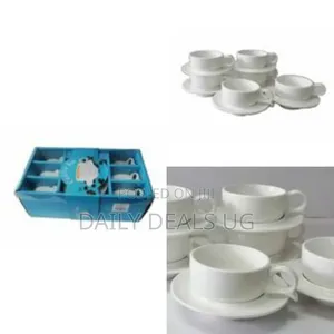 6pieces of Cappuccino Latte Espresso Coffee Cups and 6 Saucers - White