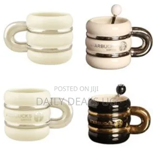 1 Piece Coffee Mug Retro Style Ceramic Breakfast Tea Cup With Spoon