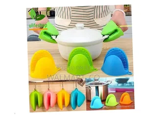 1 Pair of Anti Burn Mittens Heat Resistant Kitchen Oven Baking Gloves