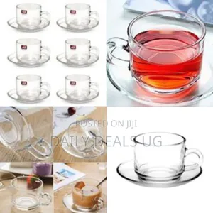 Luminarc 6 Pieces of Cups and 6 Saucers -Colourless