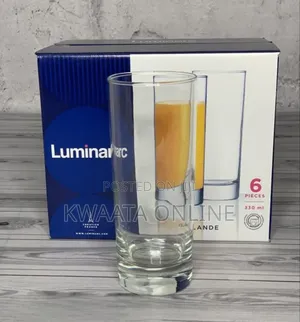 Luminarc High Ball Tumbler Drink Glasses 330ml Islande, Pack of 6
