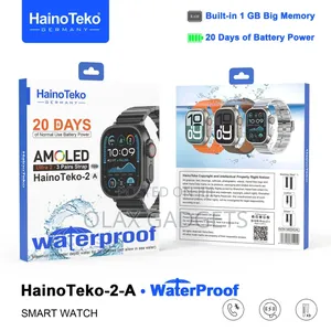 Hainoteko-2-a Waterproof Smartwatch Amoled Display 3 Pair Straps
