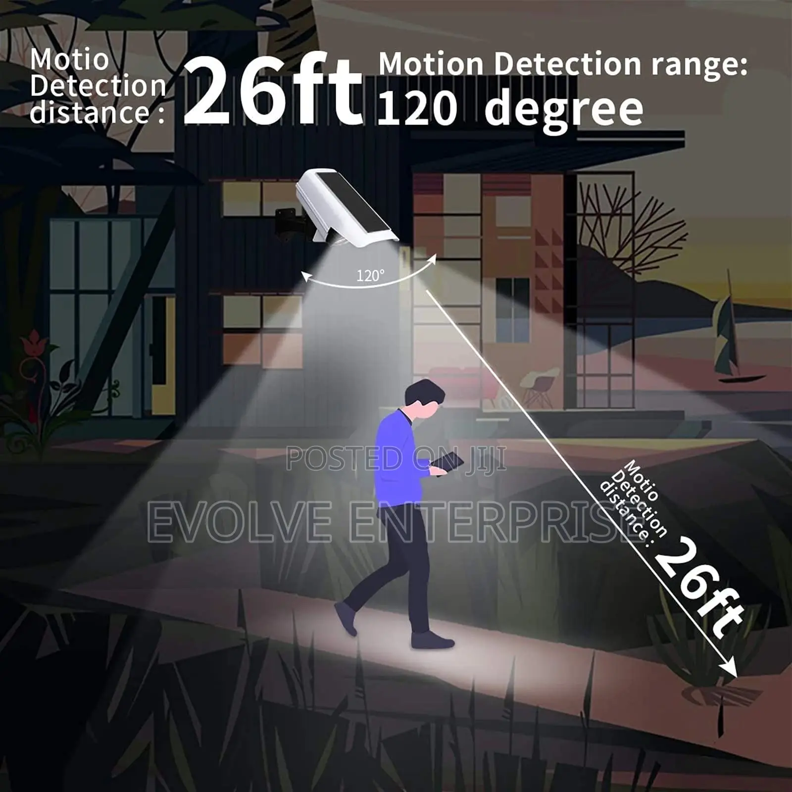 Outdoor Motion Sensor Solar Lights 2000 Lumens