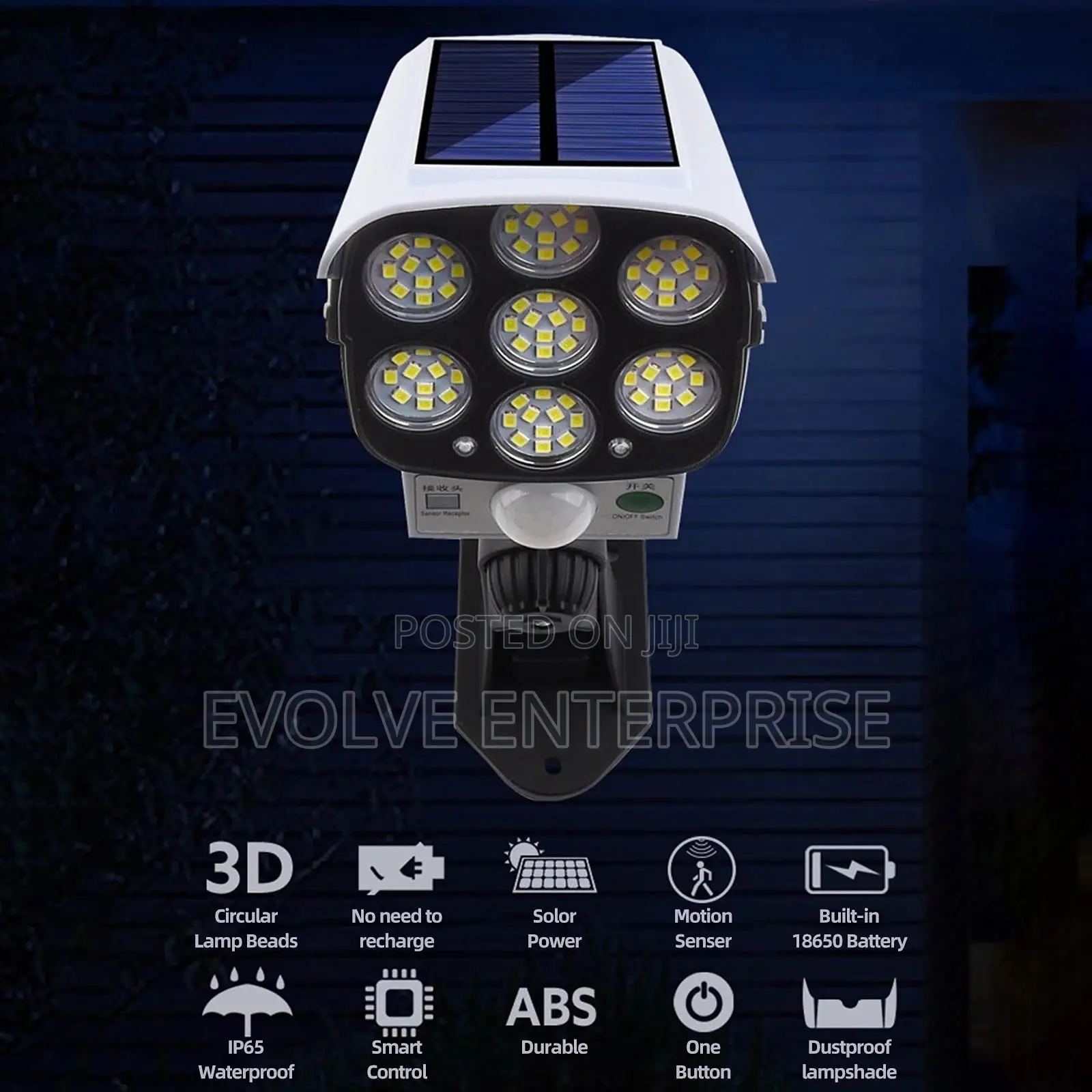 Outdoor Motion Sensor Solar Lights 2000 Lumens