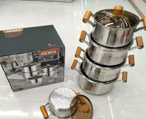 High Quality Hesfa 5-Piece Stainless Steel Pot Set.