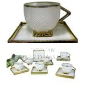 12 Piece Coffee Cup and Saucer Set, Mocha Cups, Espresso Cups Set