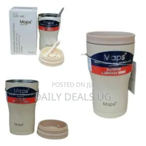 460ml Ceramic Travel Mug, Double Wall Insulated Thermo Coffee Mug