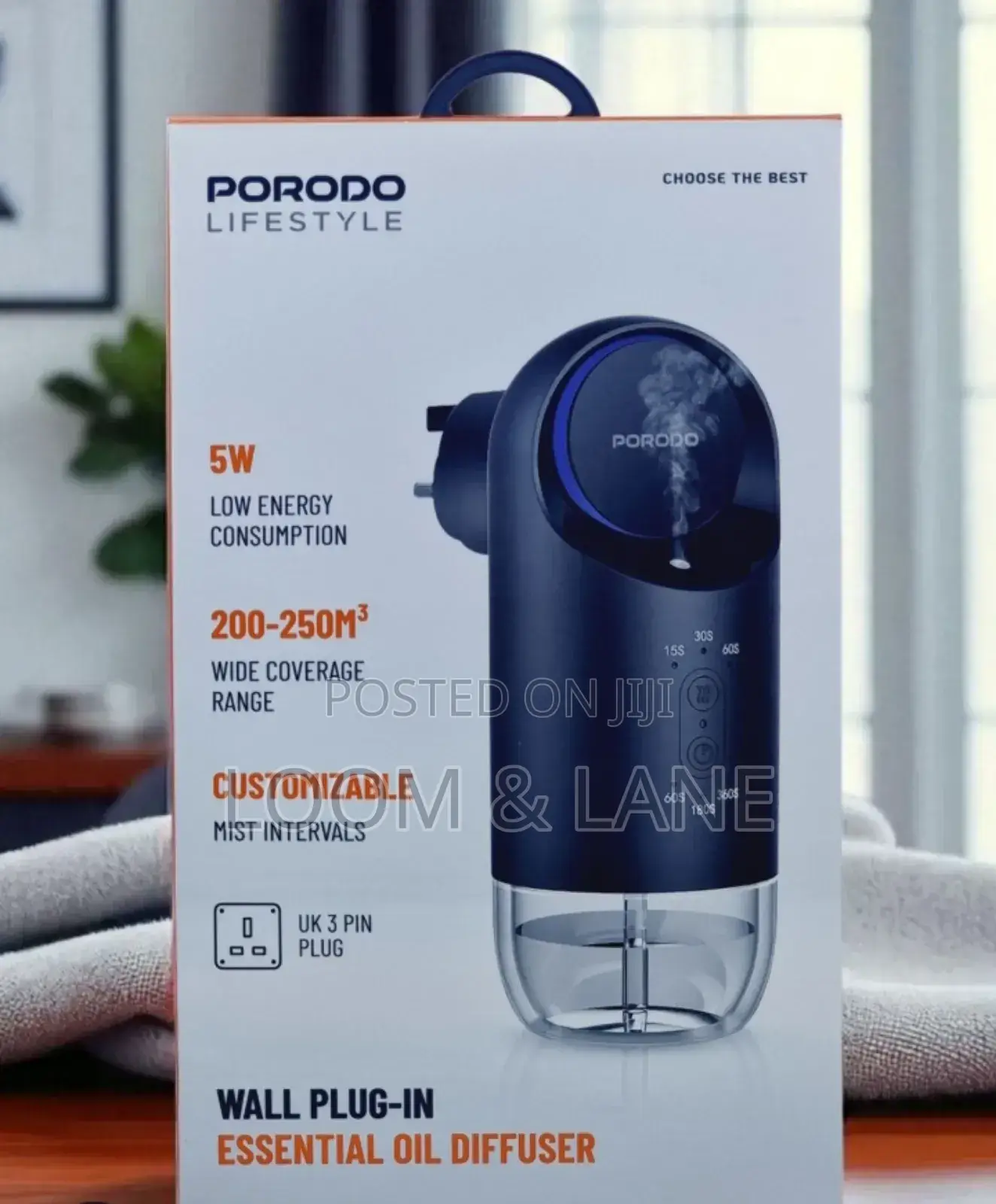 Porodo Lifestyle Wall Plug-in Essential Oil Diffuser
