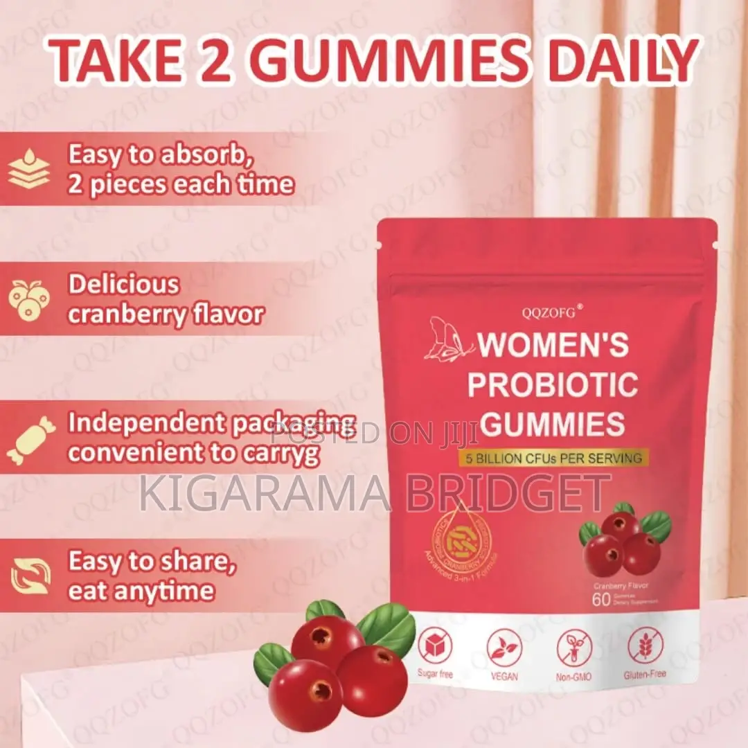 Women’S Probiotic Gummies With Cranberries 60 Gummies