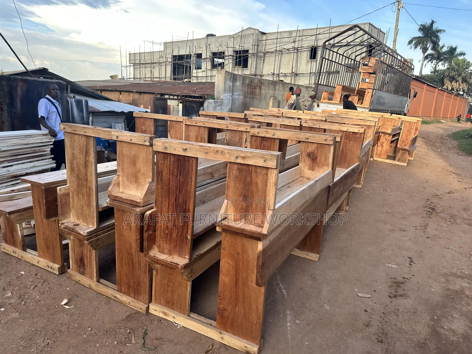 Wooden School Desks