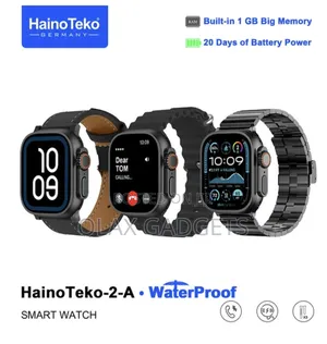 Hainoteko-2-a Waterproof Smartwatch Amoled Display 3 Pair Straps