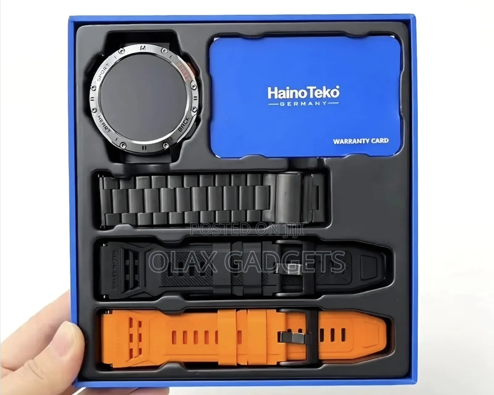 Hainoteko 6 Waterproof Smart Watch With Amoled Display 3 Pair Strap