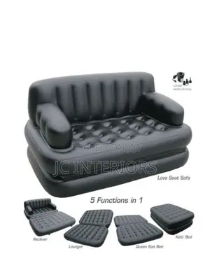 Inflatable Sofa Air Bed Couch With Free Electric Pump Carry Bag