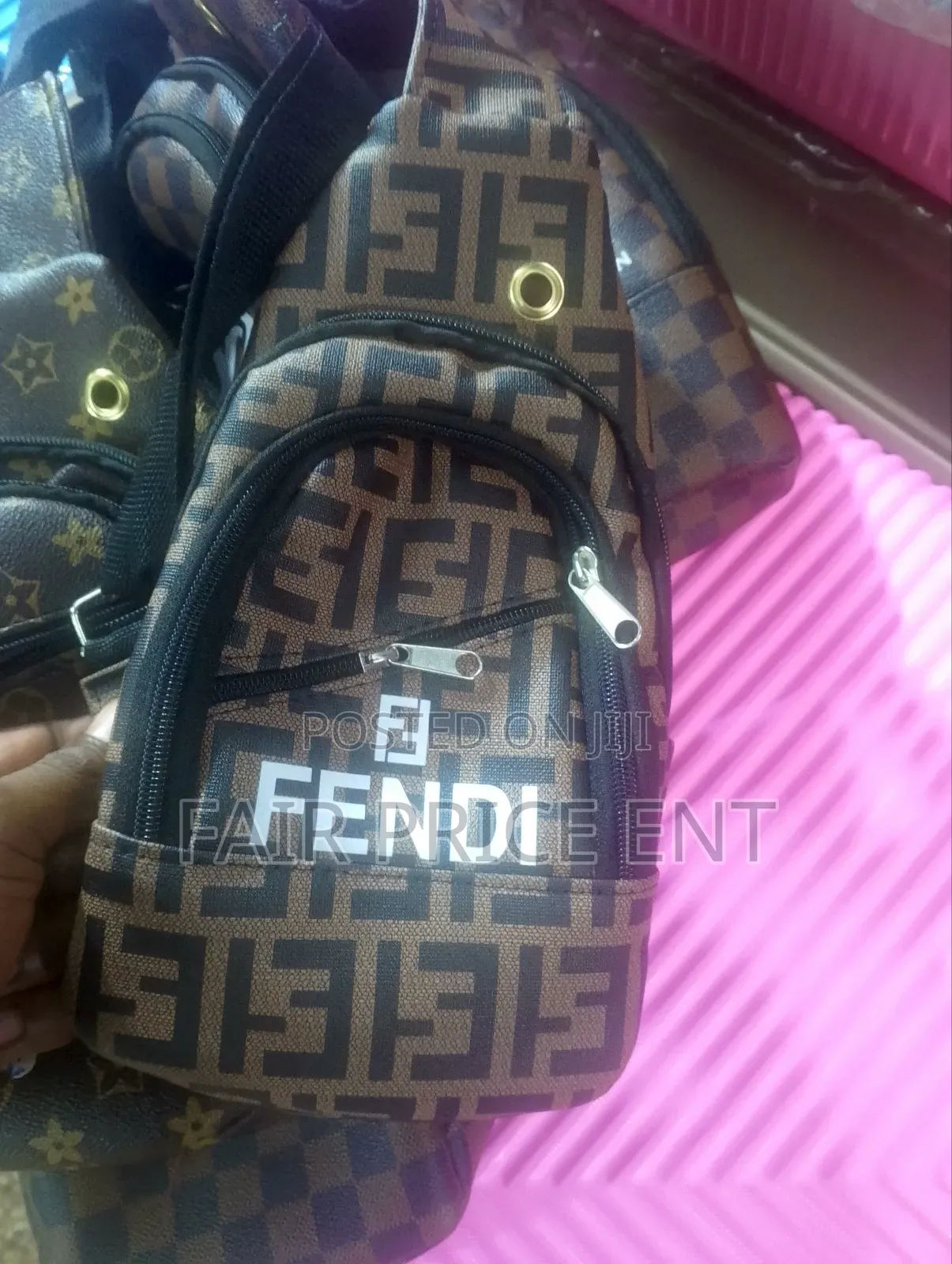 Classy Chest Bag.Fendi.( Brown)