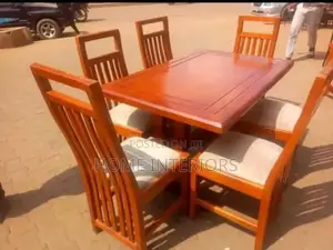 Shinny Brown Six Seater Dining Table