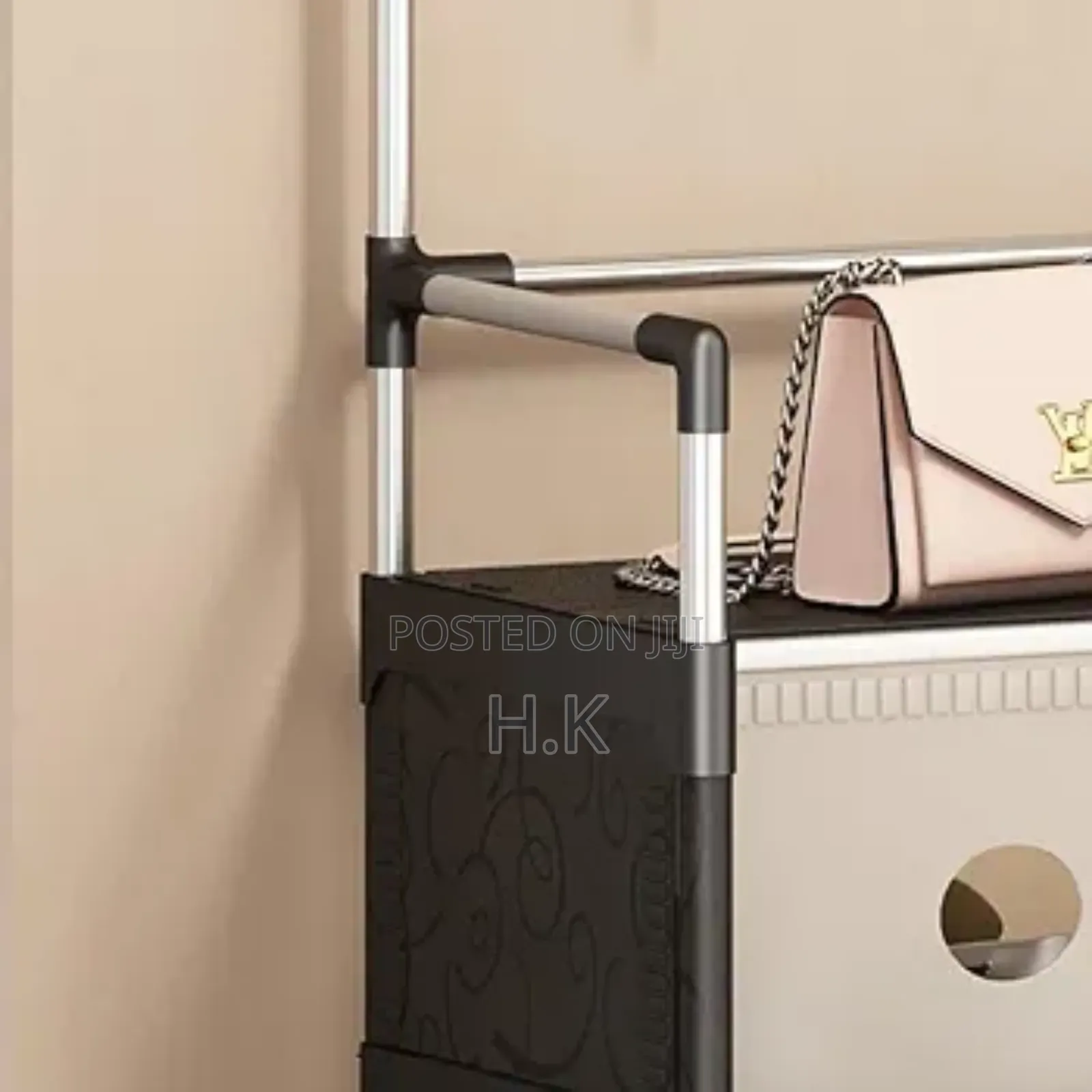 Multifunctional Entryway Storage Rack With Hanging Bar