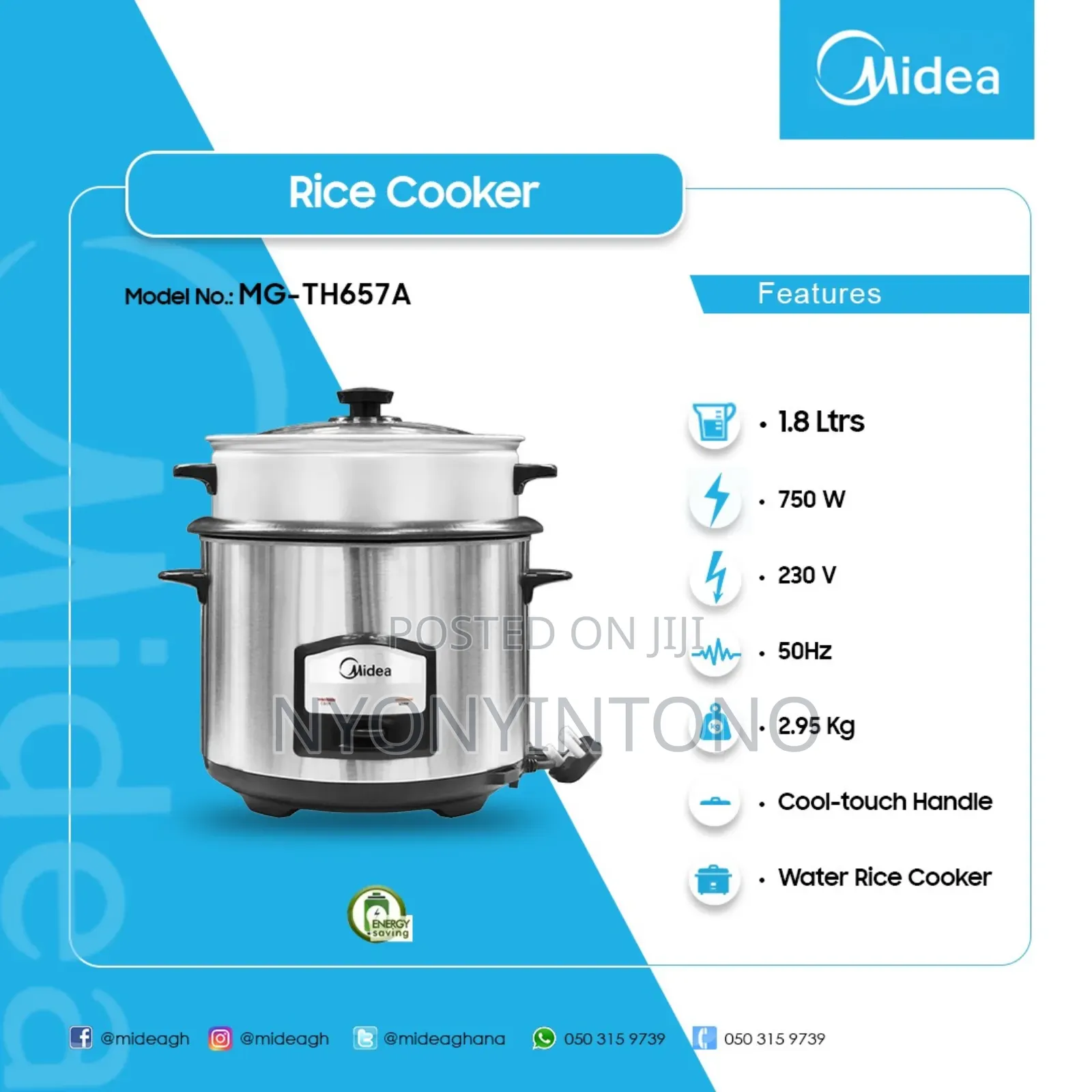 Midea Top Quality Automatic 6.5litres Rice Cooker