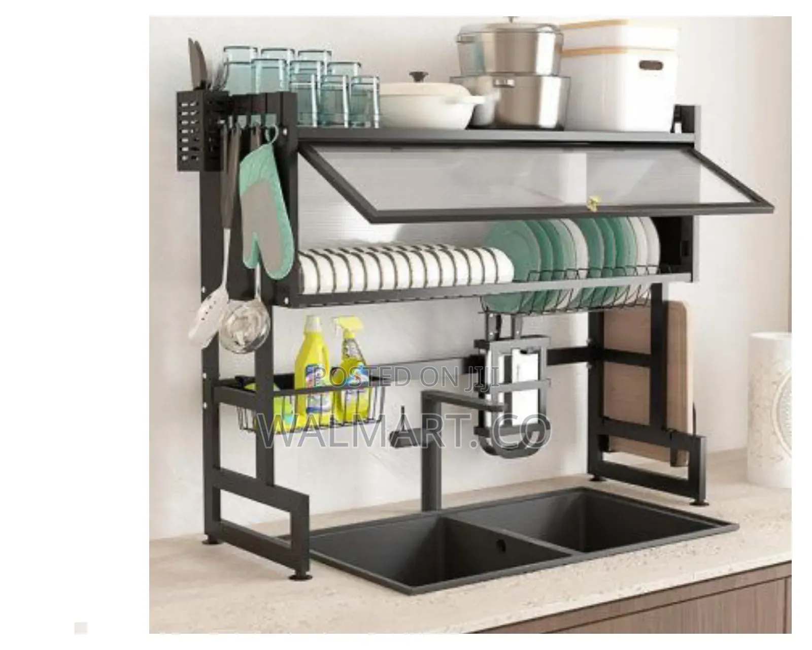 2 Tier 95cm Over the Sink Dish Drying Rack