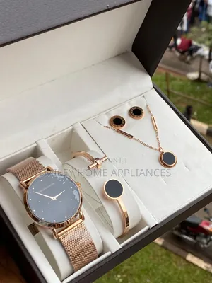 Hannah Martin Women's Circle Shaped Wrist Time Piece With a Bracelet