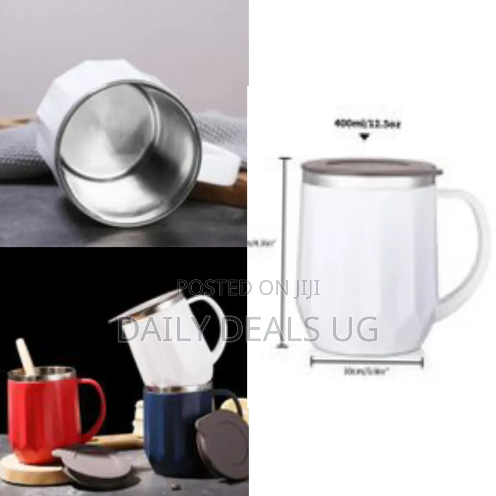 400ml Stainless Steel Office Coffee Mug Insulation Cup Thermal Flask