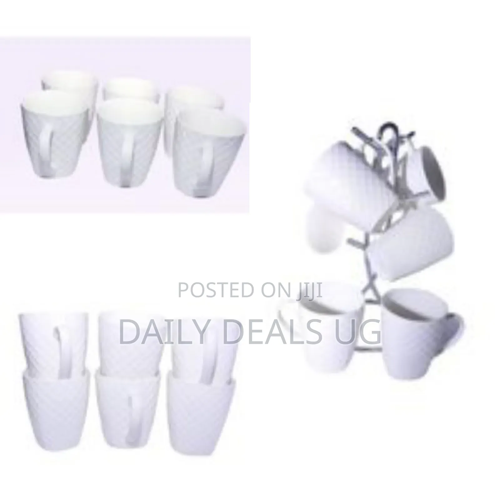 6 Pieces of Self Design Mugs Cups-White