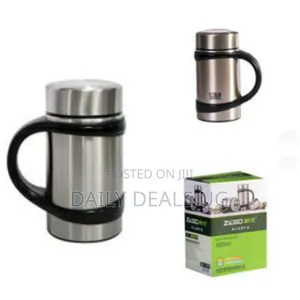 Stainless Steel Hot Cold Travel Mug Vacuum Cup, 480ml, Silver