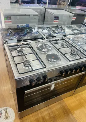 Titans 4 Gas 2 Electric Cooker 90 by 60 Cm With Baking Ovens