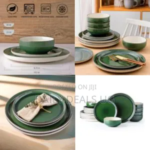 18pc Ceramic Crockery Dinnerware Sets Plates Side Plates and Bowls Set