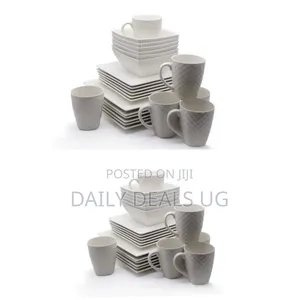 Other 24 Piece Square Dinner Set - White