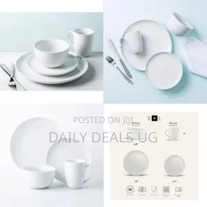 24-Piece Round Ceramic Tableware Dinnerware Set Turquoise Stoneware