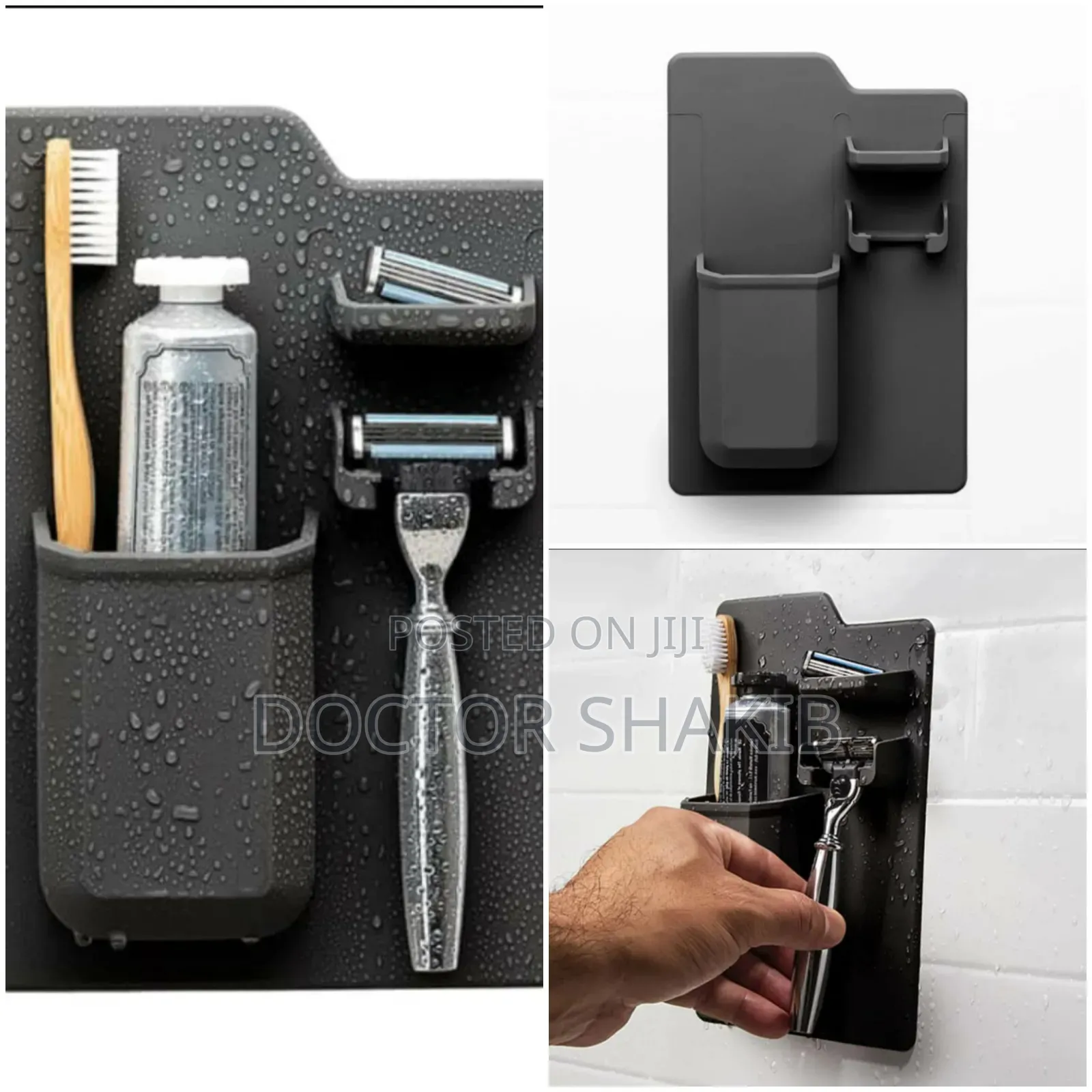Quality Selfie Adhesive Toothbrush and Shaver Storage