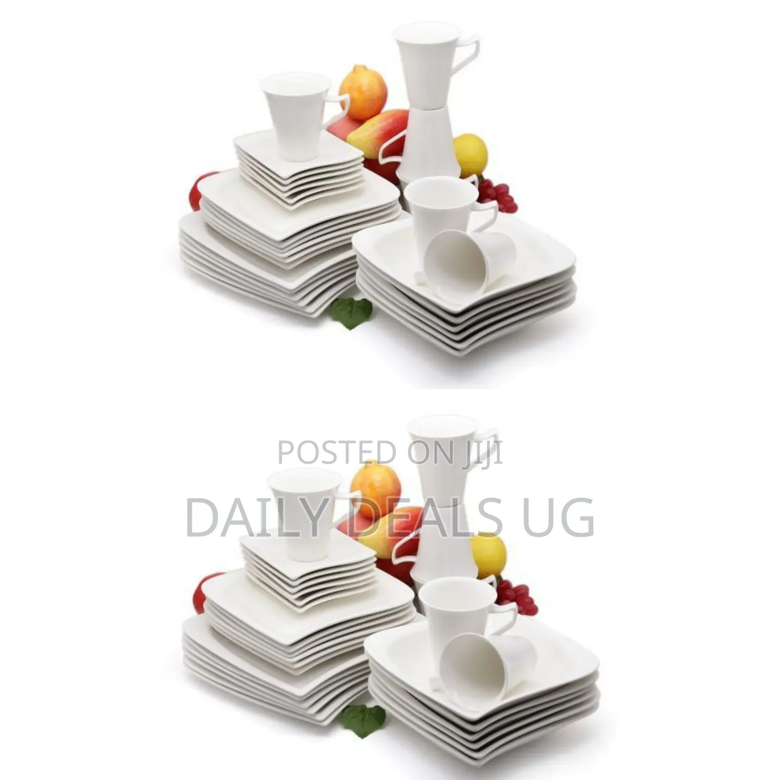 Other 30 PCS of Square Plates, Bowls, Side Plates, Cups Dinner Set
