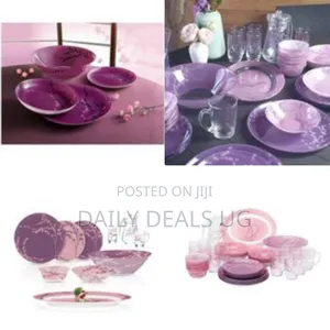 Luminarc Kashima Plates Dinner Set (46 Pcs) - Purple